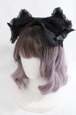 画像1: Angelic Pretty / はしごレースカチューシャ  黒 Y-24-08-04-061-AP-AC-SZ-ZY (1)