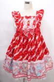 画像1: Angelic Pretty / MELODY TOYSジャンパースカートSet  アカ Y-24-08-10-116-AP-OP-SZ-ZY (1)