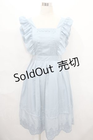 画像: axes femme POETIQUE / トランプ刺繍エプロンワンピース M サックス Y-24-08-10-140-AX-OP-SZ-ZY