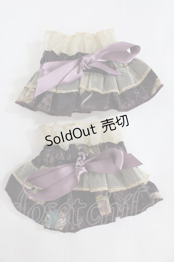 画像1: metamorphose / vintage cameoフリルカフス  パープル Y-24-08-10-038-ME-ZA-SZ-ZY (1)