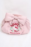 画像1: Maison de FLEUR / HELLO KITTYリボンポーチ F ピンク Y-24-08-13-063-LO-ZA-SZ-ZY (1)