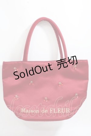 画像: Maison de FLEUR / チェリートートバッグ F レッド Y-24-08-13-051-LO-BG-SZ-ZY