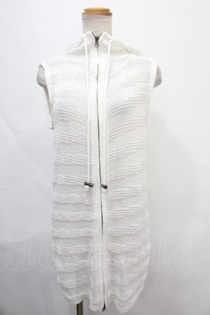 画像: CIVARIZE / "Struggle"Sleeveless knit parka F ホワイト Y-24-09-12-059-GO-TO-SZ-ZT407