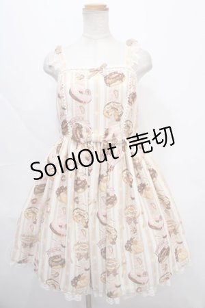 画像: Angelic Pretty / Melty Creamドーナツジャンパースカート  アイボリー Y-24-09-12-084-AP-OP-SZ-ZY