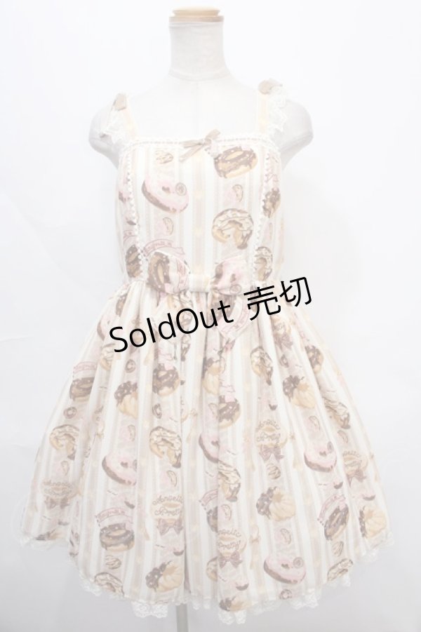 画像1: Angelic Pretty / Melty Creamドーナツジャンパースカート  アイボリー Y-24-09-12-084-AP-OP-SZ-ZY (1)