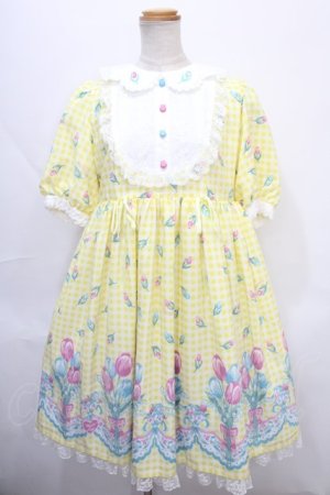 画像: Angelic Pretty / Tulip Bouquetワンピース  イエロー Y-24-09-12-092-AP-OP-SZ-ZY