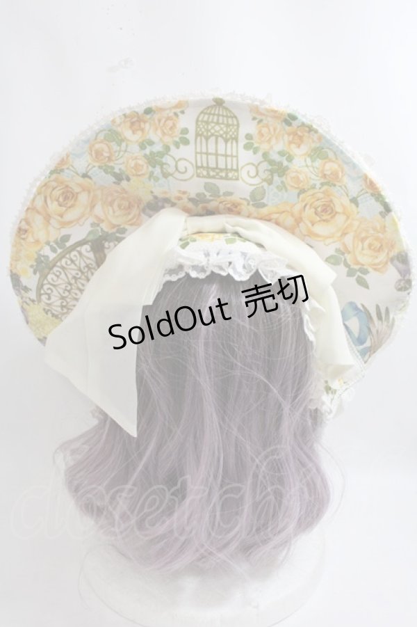 画像3: BAROQUE / Secret garden フラワーボンネット  水色×水色ミックスフラワー Y-24-09-12-020-EL-AC-SZ-ZY (3)