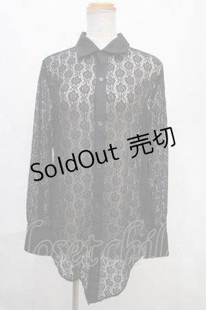 画像: CIVARIZE / VOLUPTUOUS LACE DESIGN SHIRT 44 ブラック Y-24-09-15-059-GO-BL-SZ-ZY