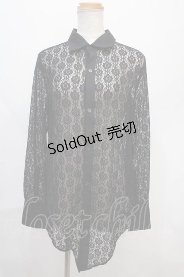 画像1: CIVARIZE / VOLUPTUOUS LACE DESIGN SHIRT 44 ブラック Y-24-09-15-059-GO-BL-SZ-ZY (1)