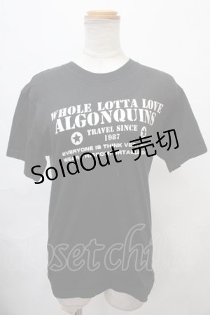 画像: ALGONQUINS / プリントTシャツ  黒 Y-24-09-21-045-AL-TO-SZ-ZT340