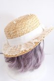 画像4: Angelic Pretty / リボンパールストローHat  シロ Y-24-09-28-028-AP-AC-SZ-ZY (4)