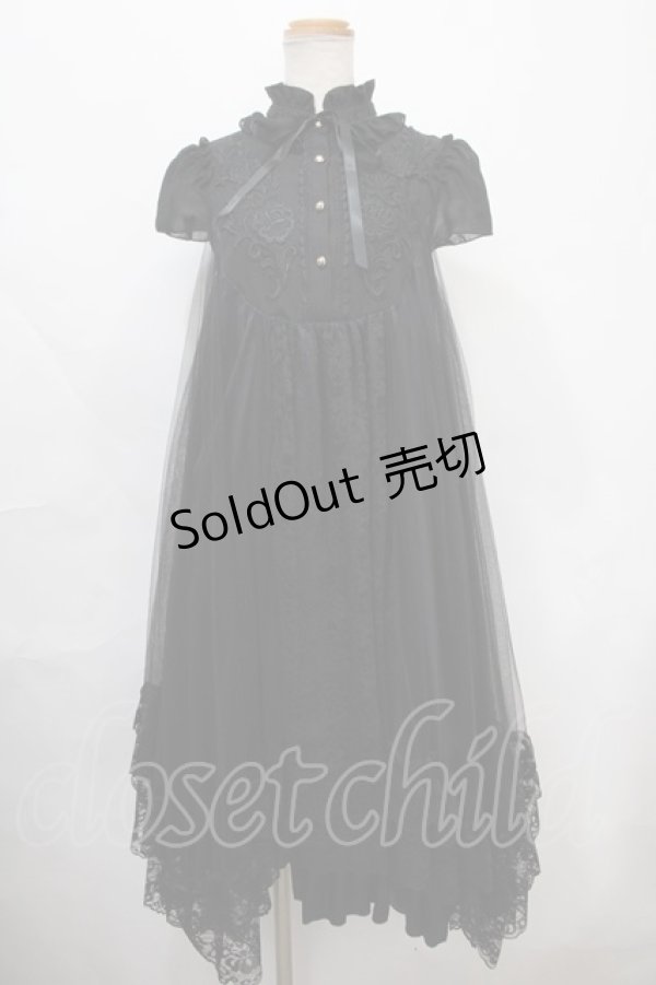 画像1: MRcorset / EMBROIDERY ANGEL WING DRESS  ブラック Y-24-10-01-083-LO-OP-SZ-ZY (1)