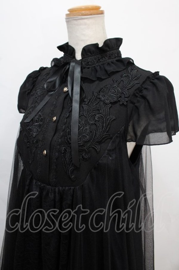 画像3: MRcorset / EMBROIDERY ANGEL WING DRESS  ブラック Y-24-10-01-083-LO-OP-SZ-ZY (3)