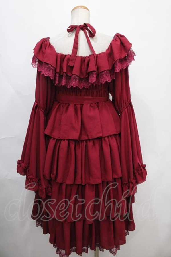 画像2: Vallee lys / Coquelicot dress (ミディアム)  ワイン Y-24-10-01-084-GO-OP-SZ-ZY (2)