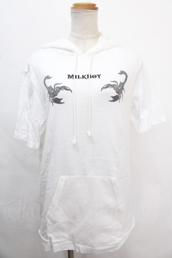 画像1: MILKBOY / SCORPION パーカー  ホワイト Y-24-10-05-040-MB-TO-SZ-ZY (1)