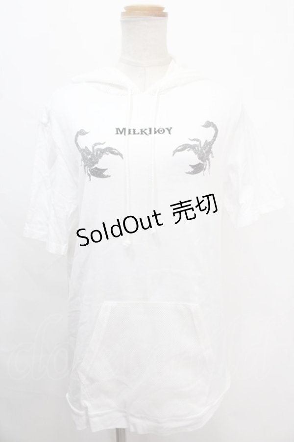 画像1: MILKBOY / SCORPION パーカー  ホワイト Y-24-10-05-040-MB-TO-SZ-ZY (1)