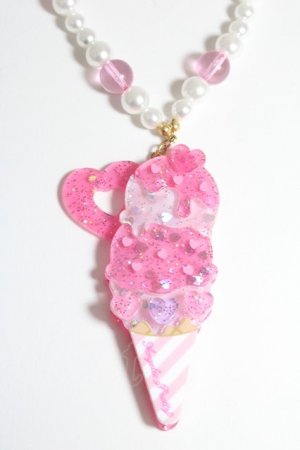 画像: Angelic Pretty / Decoration Ice Creamネックレス  ピンク Y-24-10-25-006-AP-AC-SZ-ZY