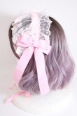 画像2: Angelic Pretty / パールリボンレースヘッドドレス  ピンク Y-24-10-25-092-AP-AC-SZ-ZY (2)