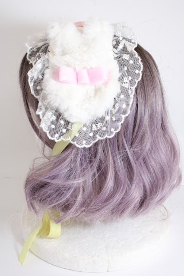 画像2: Angelic Pretty / Fluffy Puff Bunnyヘッドドレス  イエロー Y-24-10-25-095-AP-ZA-SZ-ZY (2)