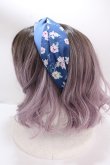 画像2: axes femme / オーロラフラワーヘアバンド  紺 Y-24-10-31-008-AX-AC-SZ-ZY (2)