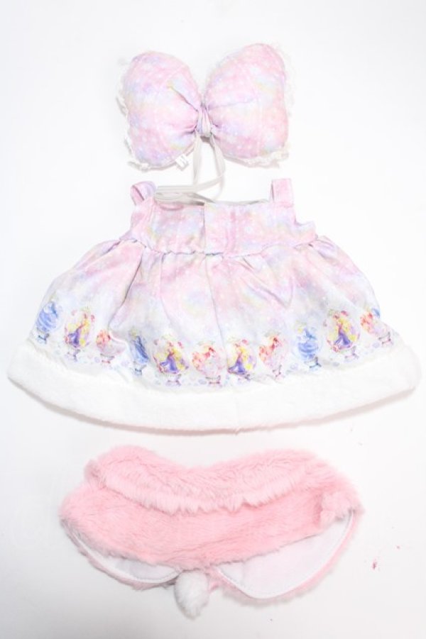 画像2: Angelic Pretty / Fairy Seasonディズニープリンセス ユニベアシティぬいぐるみ専用コスチューム  ピンク Y-24-11-06-016-AP-ZA-SZ-ZY (2)