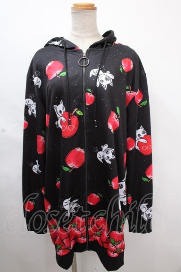 画像1: NieR Clothing / LONG LENGTH ZIP OUTER【Falling Apple】  黒×赤 Y-24-11-18-131-PU-TO-SZ-ZY (1)