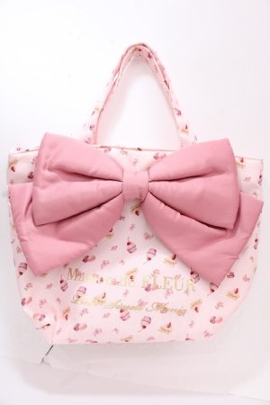 画像: Maison de FLEUR / Pink Sweets Maniaリボントートバッグ F ピンク Y-24-11-21-033-LO-BG-SZ-ZY