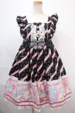 画像1: Angelic Pretty / MELODY TOYSハイウエストジャンパースカート  黒 Y-24-11-25-079-AP-OP-SZ-ZY (1)