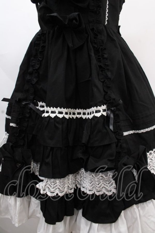 画像4: Angelic Pretty / Sweetフリルジャンパースカート  黒 Y-24-11-25-080-AP-OP-SZ-ZY (4)