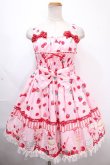 画像1: Angelic Pretty / Strawberry Parlourシャーリングジャンパースカート  ピンク Y-24-11-25-086-AP-OP-SZ-ZY (1)