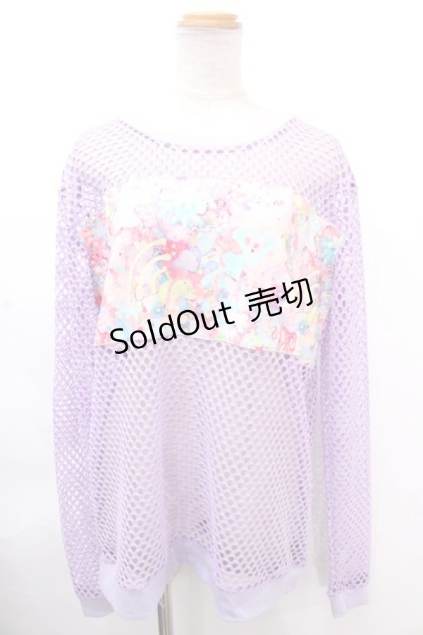 画像1: 6％DOKIDOKI / Mesh Top/Connect to the Second Summer of Love  ラベンダー Y-24-11-30-038-LO-TO-SZ-ZY (1)