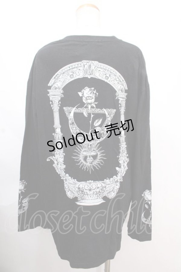 画像2: REFLEM / 薔薇プリントL/S Tee/ロングスリーブカットソー F ブラック Y-24-11-30-051-PU-TO-SZ-ZS (2)