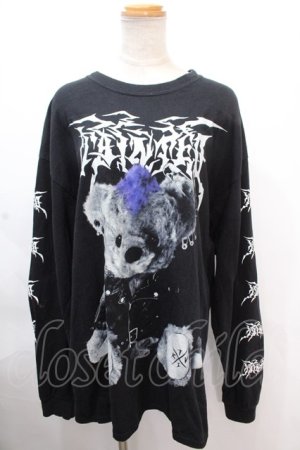 画像: TRAVAS TOKYO / Metal bear L/S Tee/メタルクマロングTシャツカットソー F ブラック Y-24-11-30-055-PU-TO-SZ-ZS