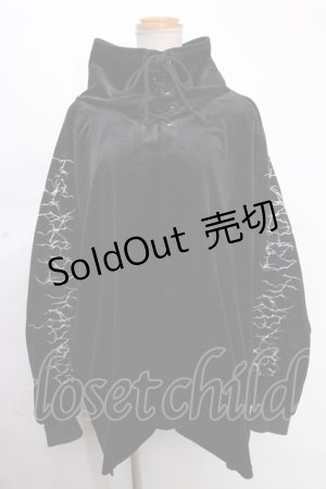 画像: REFLEM / ベロアスタンドネックプルオーバーカットソー F ブラック Y-24-12-05-094-PU-TO-SZ-ZY