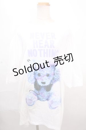 画像: MILKBOY / NEVER HEAR BEAR Tシャツ F ホワイト Y-24-12-12-051-MB-TS-SZ-ZY