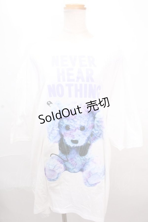 画像1: MILKBOY / NEVER HEAR BEAR Tシャツ F ホワイト Y-24-12-12-051-MB-TS-SZ-ZY (1)