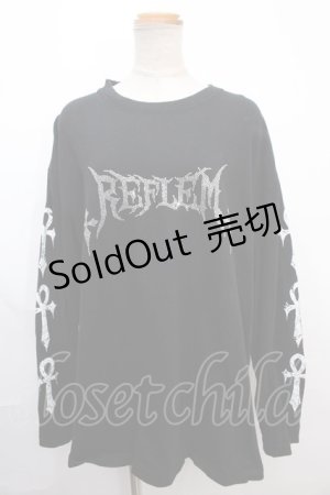 画像: REFLEM / ロゴラインストーンTEE  黒 Y-24-12-18-110-PU-TO-SZ-ZY