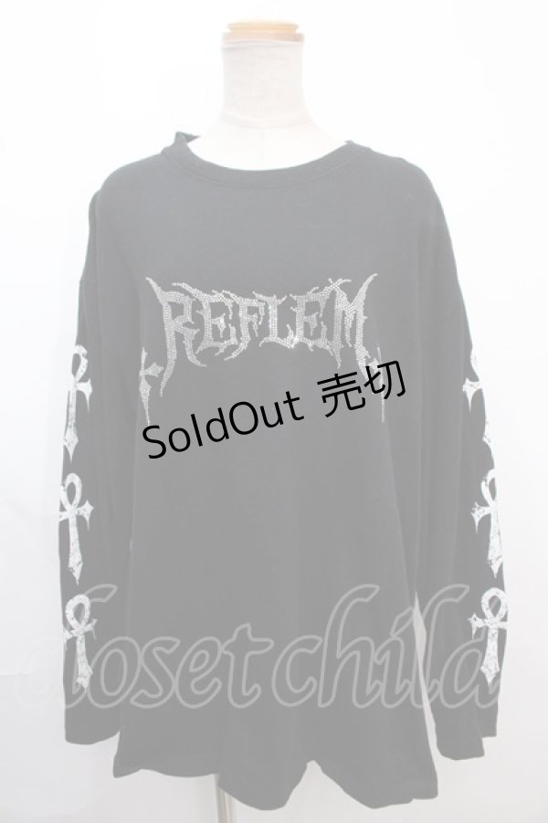 画像1: REFLEM / ロゴラインストーンTEE  黒 Y-24-12-18-110-PU-TO-SZ-ZY (1)