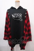 画像1: NieR Clothing / 2WAY LAYERED PARKA F レッド×ブラック Y-24-12-21-078-PU-TO-SZ-ZY (1)