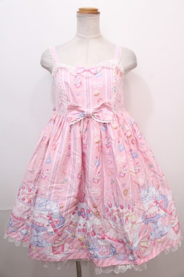 画像1: Angelic Pretty / Whip Factory ジャンパースカートSet  ピンク Y-24-12-23-065-AP-OP-SZ-ZY (1)