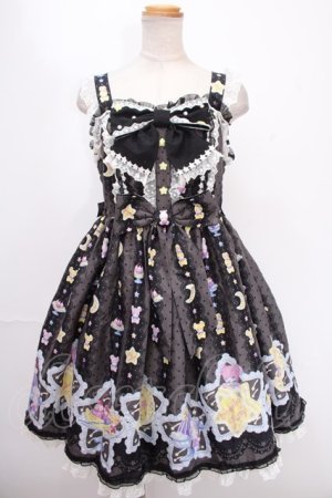 画像: Angelic Pretty / Dreamy Night Cakesジャンパースカート  黒 Y-24-12-25-047-AP-OP-SZ-ZY