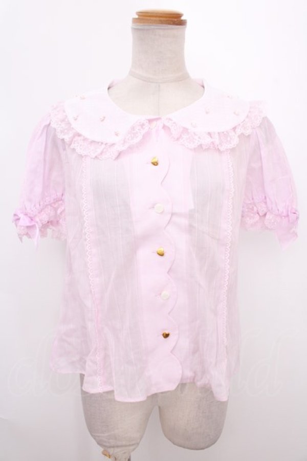 画像1: Angelic Pretty / Airyスカラップブラウス  ピンク Y-24-12-25-019-AP-BL-AS-ZY (1)