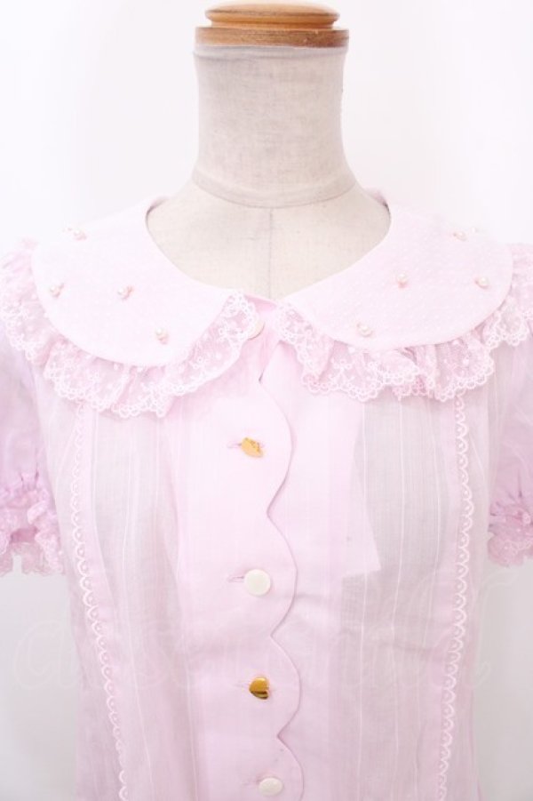 画像3: Angelic Pretty / Airyスカラップブラウス  ピンク Y-24-12-25-019-AP-BL-AS-ZY (3)