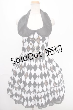 画像: ATELIER PIERROT / Diamond Circus　 Vest One Piece  白黒 Y-24-12-29-035-EL-OP-SZ-ZY