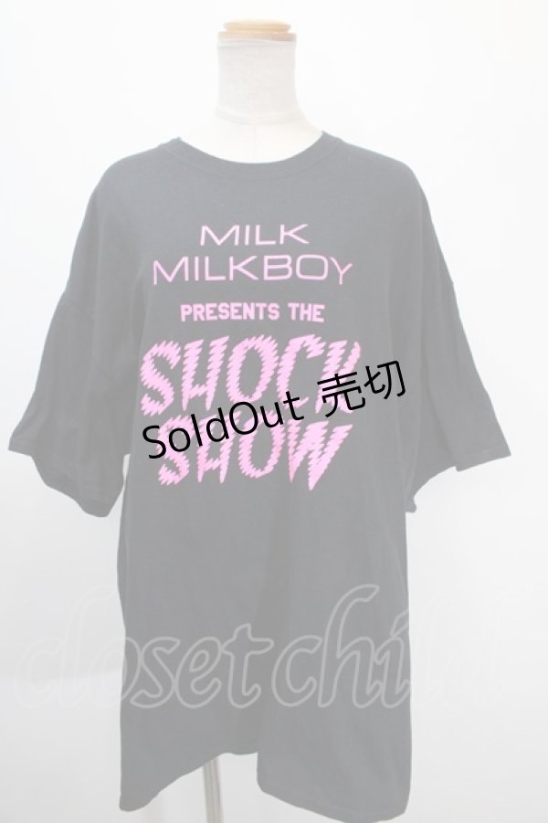 画像1: MILKBOY / SHOCK SHOW　Tシャツ  黒 Y-25-01-10-078-MB-TO-SZ-ZY (1)