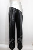 画像2: Melt the lady / mirror line pants M ブラック×シルバー Y-25-01-10-202-PU-PA-SZ-ZY (2)