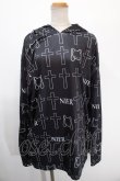 画像1: NieR Clothing / 全面プリントロングパーカー  黒 Y-25-01-16-051-PU-TO-SZ-ZY (1)