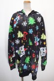 画像1: NieR Clothing / CHRISTMAS DESIGN HOODIE  黒 Y-25-01-16-060-PU-TO-SZ-ZY (1)