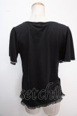 画像2: axes femme / ドットシフォン切替Tシャツ M 黒 Y-25-02-06-125-AX-TS-SZ-ZY (2)