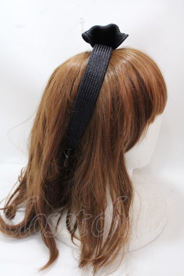 画像3: MILK / Straw Ribbonヘアバンド  ブラック Y-25-02-16-073-ML-AC-SZ-ZY (3)